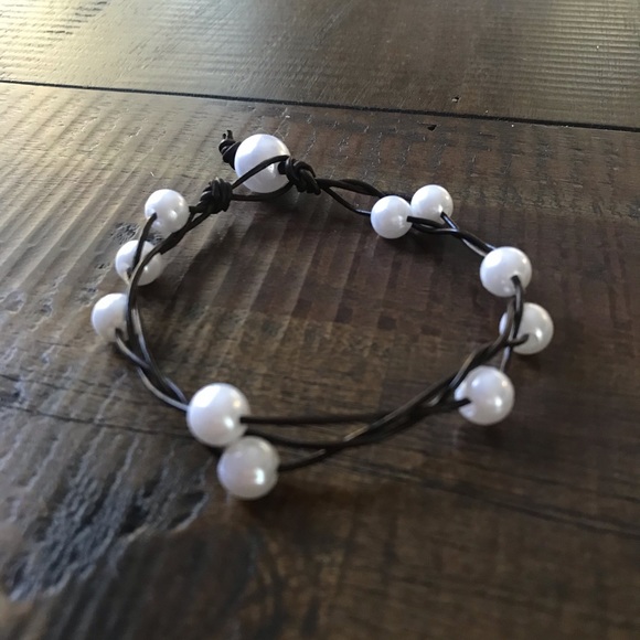 Brown Twisted pearl bracelet - Picture 3 of 8